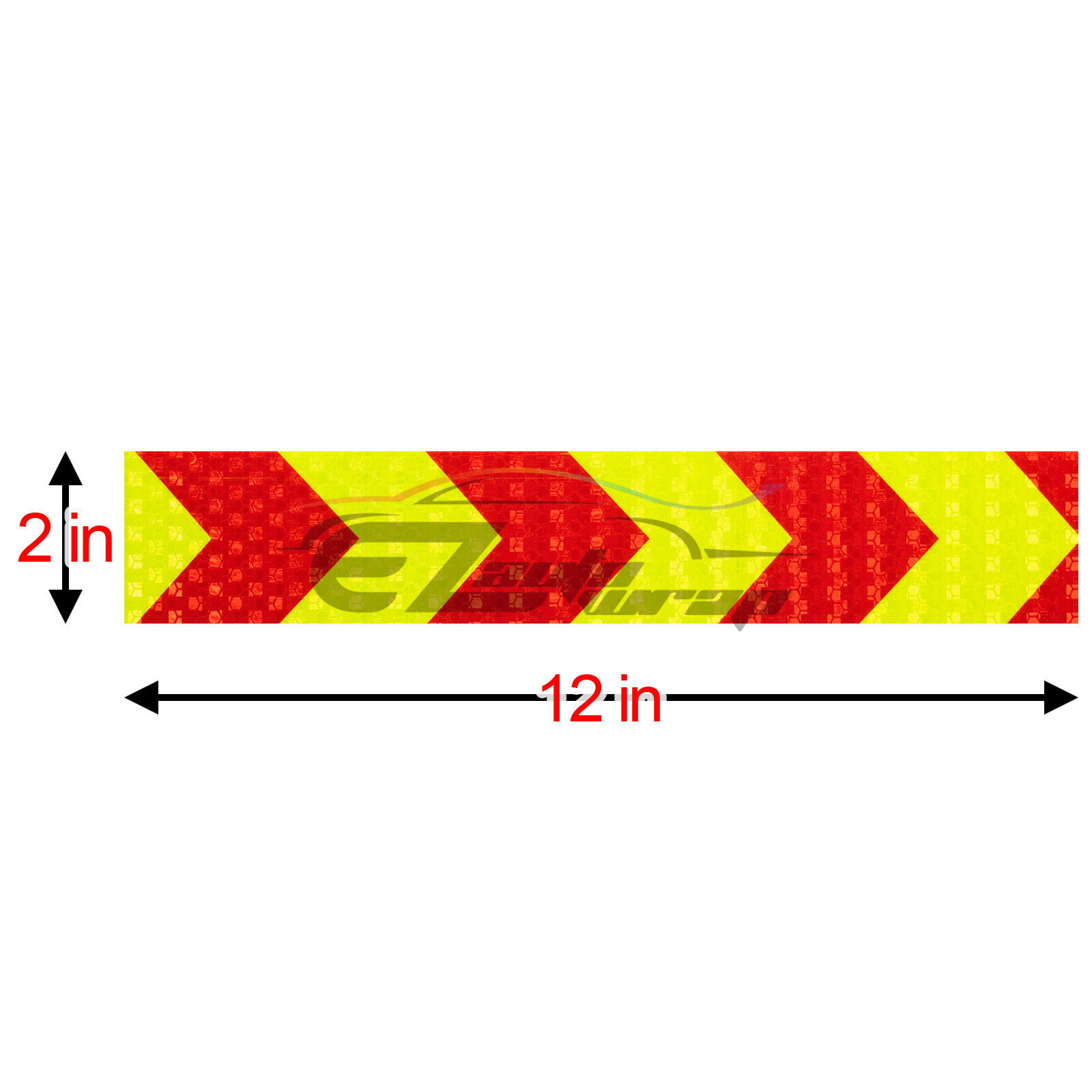 Red DOT-C2 Conspicuity Reflective Tape Strip 1 Foot Safety Warning Trailer RV 