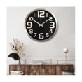 thumbnail image 4 of Reloj de pared moderno Yashi 12 pulgadas color de la foto metal para dormitorio oficina cocina, 4 of 5