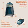 thumbnail image 3 of Kelty Discovery H2GO Privacy Shelter, Campsite Shower and Changing Shelter, Zippered Entry, Steel Pole Frame, Freestanding, 3 of 10