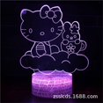 thumbnail image 1 of 3D Light Led Hello Kitty Bedroom Colorful Night Light Fashion Cartoon Usb Touch Colorful Simple Acrylic Creative Birthday Gift, 1 of 7