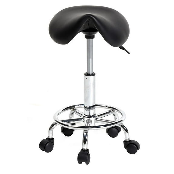 RONG-3 Saddle Beauty Salon Rolling Swivel Stool, Tattoo Massage Facial Spa Adjustable Gas Lift Stool Chair for Massage Manicure Hairdressing