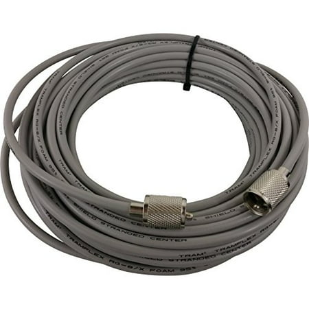 Ham Radio Base Station Kit Tram RG8X 95% Shielded Coax Cable with hand soldered PL-259 for Cb / Ham / Scanner Radio 50' FEET ()