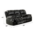thumbnail image 3 of ACME Zuriel Motion Sofa in Black Synthetic Leather, 3 of 5