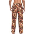 thumbnail image 3 of Daiia cute record music Skull Men's Sleep Pant with Pockets and Drawstring,Pajama Pants-Small, 3 of 9