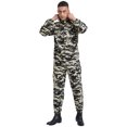 thumbnail image 5 of iiniim Men Long Sleeve Hooded Dustproof Mechanic Uniform Workshop Auto Workwear Work Jumpsuit Coverall Camouflage 3XL/185, 5 of 7
