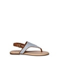 thumbnail image 2 of Time and Tru Women's Hooded Flat Thong Sandals, Wide Width Available, 2 of 7