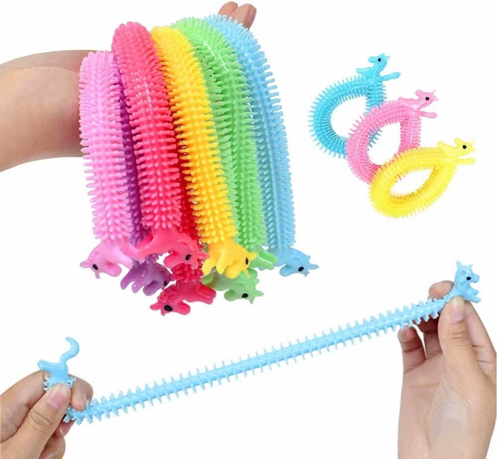10pcs Stretchy String Fidget Sensory Stretch Toys Elastic Stress Reliever Fidget 