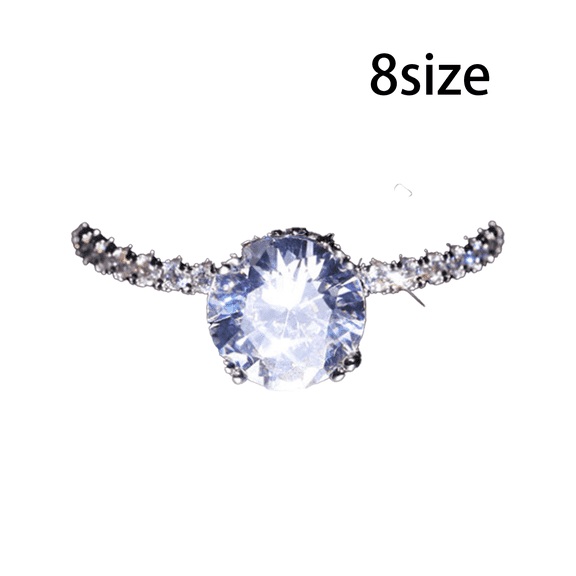 DESIGNICE Rings for Women Handmade Engagement Rings for Women Dazzling Silver Rings Size 8