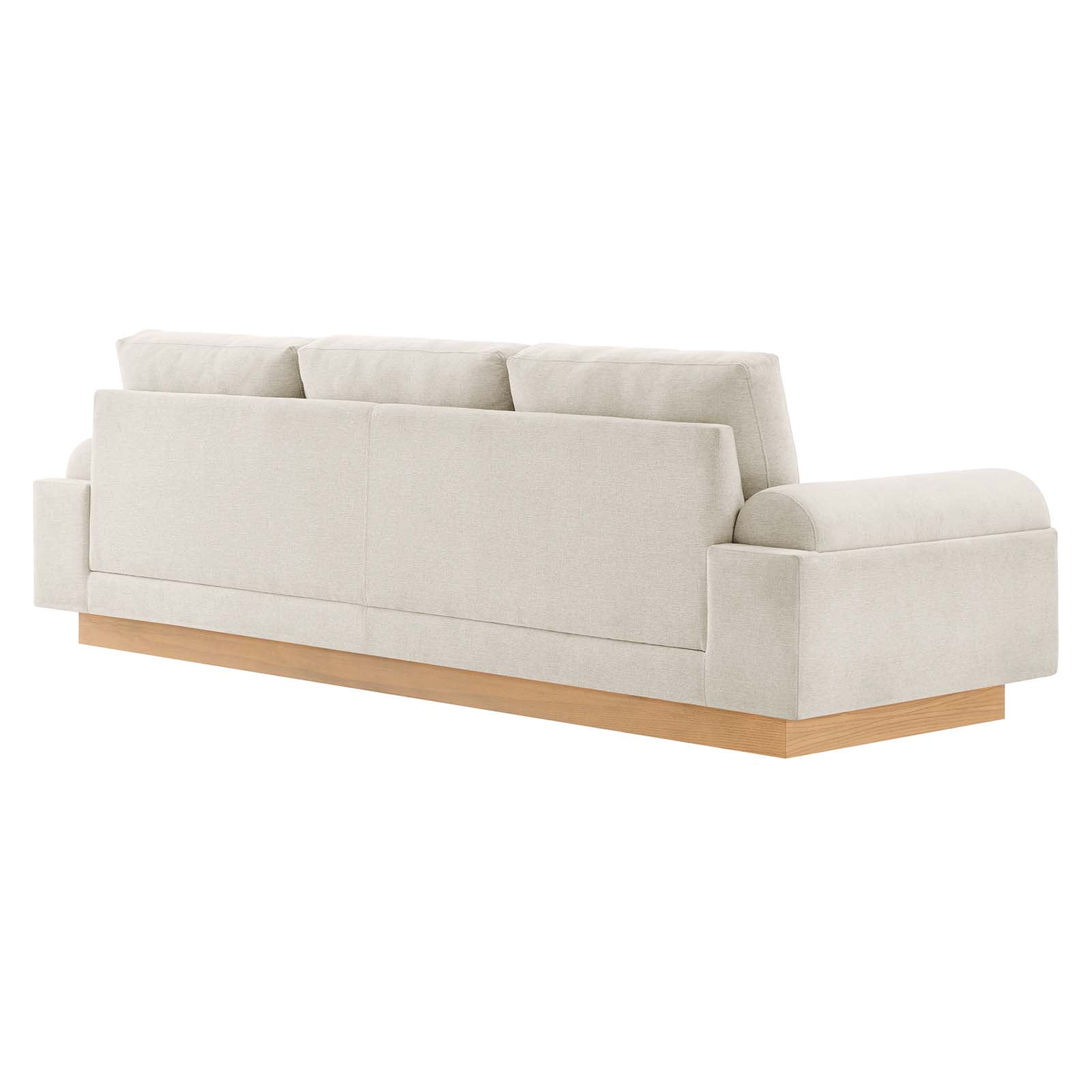 Modway Oasis Upholstered Fabric Sofa in Ivory
