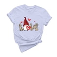thumbnail image 2 of Meichang T-Shirt de la Saint-Valentin pour Femmes, Imprimé Cœur Mignon, Manches Courtes, Col Rond, Coupe Ample, 2 of 6
