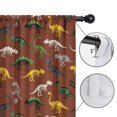 thumbnail image 4 of Blackout Kids Curtains,Brown Cartoon Dinosaurs Fossils Pattern Childrens Insulated Curtains Set Of 2,Bedroom Essentials,Toddler Room Decor 42"x54", 4 of 5