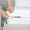 thumbnail image 4 of Soft Lightweight 400TC 100% Cotton Sateen Bed Sheet Set – 4-Piece Full – White, 4 of 8