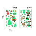 thumbnail image 2 of Tatuajes temporales luminosos navideños que brillan en la oscuridad Tatuajes de Papá Noel, 2 of 6
