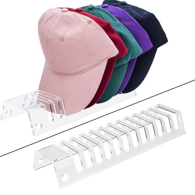 Acrílico, expositor de sombreros, soporte para sombreros, organizador de gorras de béisbol sin instalación, estantes para gorras de béisbol para