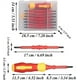 thumbnail image 2 of Juego de 7 destornilladores aislados para electricistas - Juego de destornilladores con aislamiento electromagnético resistente - 500 V - Multifunción - 14 en 1 Cromo-Vanadio, 2 of 5