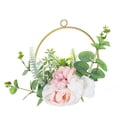 thumbnail image 4 of Corona de hierro geométrica, corona de flores artificiales, corona de dama de honor para boda, corona decorativa, construcción robusta, 4 of 8