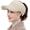 Beigestyle 2, variant on Women's BeanieTail Warm Knit Hat, Winter Warm Knit Messy High Bun Ponytail Hats Visor Beanie Cap (S-M)