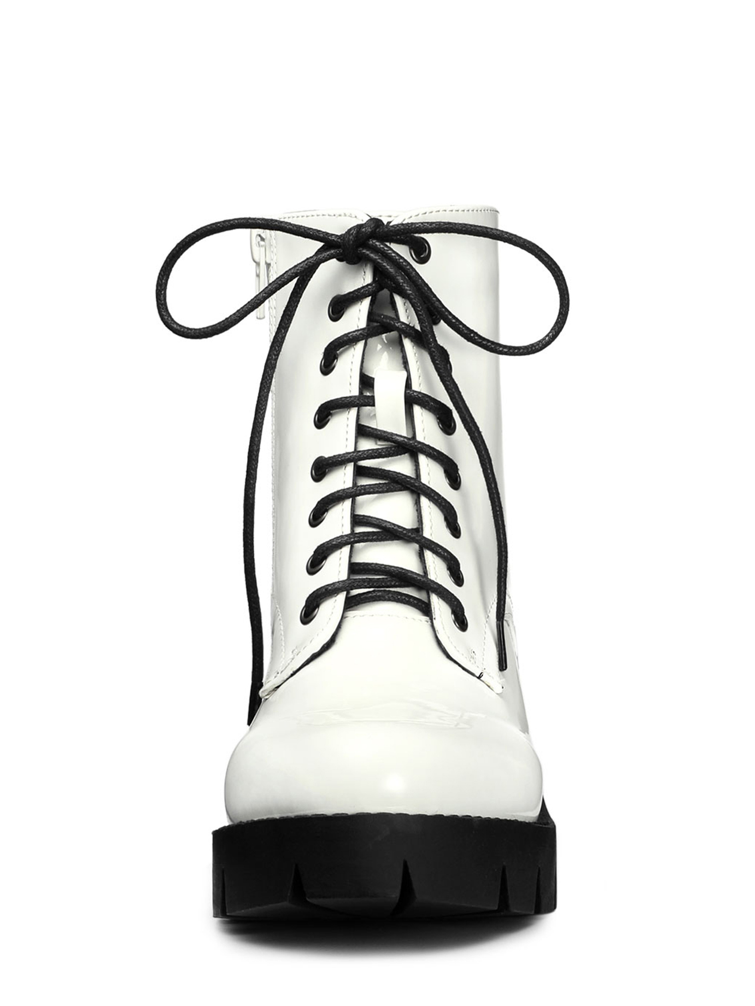 Unique Bargains Women's Platform Chunky Heels Combat Boots