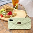 thumbnail image 4 of Wallet Case Compatible with iPhone, Pretty Luxury Bag Design, Purse Flip Card Pouch Cover Soft Silicone Case with Hand Holder Long Shoulder Strap(Light Green,iPhone XR), 4 of 5