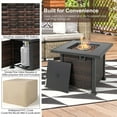 thumbnail image 6 of Costway 9 PCS Patio Furniture Set with 32" Fire Pit Table 50,000 BTU Square Propane Fire Pit Red, 6 of 10
