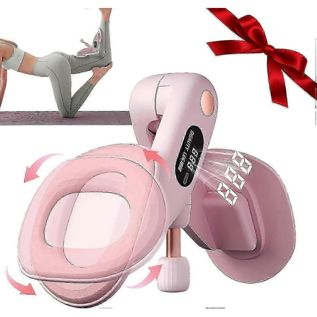 (Pink)Thigh Master Thigh Exerciser For Women, Inner Thigh Exerciser With LED Counting Display, Adjustable Resistance Hip And Pelvis Trainer,Offer