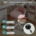 thumbnail image 5 of Swivel Rolling Stool with Wheels, Height Adjustable PU Leather Drafting Chair, Round Seat for Salon, Spa, Tattoo, Office, Home Use Pink Set of 2, 5 of 7