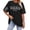 Black, variant on Womens Summer Tops Gsakboxl Custom Printed Cotton Short Sleeve Shirt Personalized Name On Sleeve DIY Casual Tee Unique Birthday Mothers Day Gift for Mom Grandma T Shirts for Women M