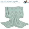 thumbnail image 5 of Catalonia Mermaid Tail Blanket, Adult Mermaid Blanket with Anti-Slip Neck Strap, Silky Hand Knitted Sleeping Blanket for Adults All Season Sleeping Bag Multi-Colors 66.5"x22.5" Grey, 5 of 5
