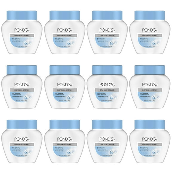 Pack of (12) Ponds Dry Skin Cream The Caring Classic Rich Hydrating Skin Cream 6.5 Oz