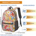 thumbnail image 3 of Pioneer Flower Floral Print Pattern 17" School Backpacks for Teens,Waterproof Oxford Fabric,S-Shape Padded Straps for School,Travel,Hiking,Camping, 3 of 6