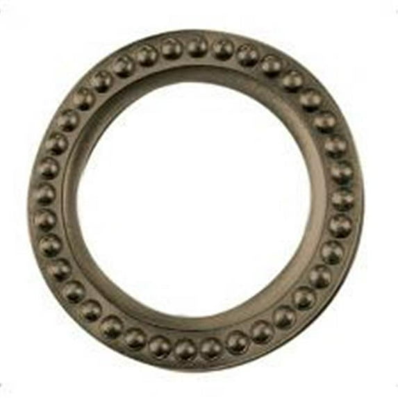 Baldwin 6768060 Satin Brass & Brown Mortise Beaded Decorative Cylinder Trim Collar
