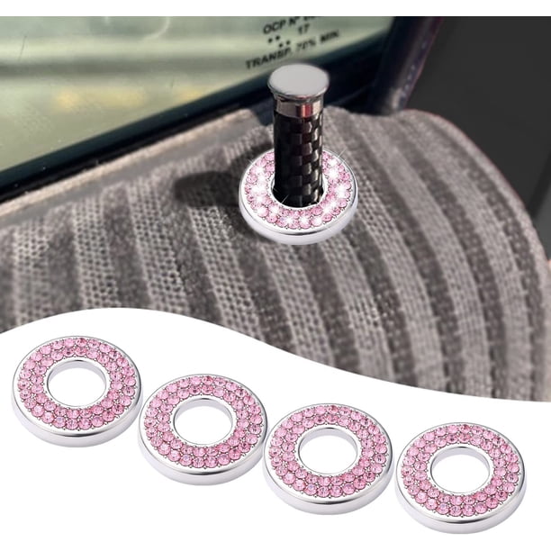 Accesorios de coche ShuxiuWang rosa brillante para mujer cubierta de cerradura de puerta de coche