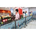 thumbnail image 4 of M&T Displays Black Steel Control Barrier 42x24–Floor Standing Advertising Fence with Vinyl Banner Holder, Movable Street Barrier for Restaurant, Cafe, Bar, Trade Shows, Events, Social Distancing, 4 of 9