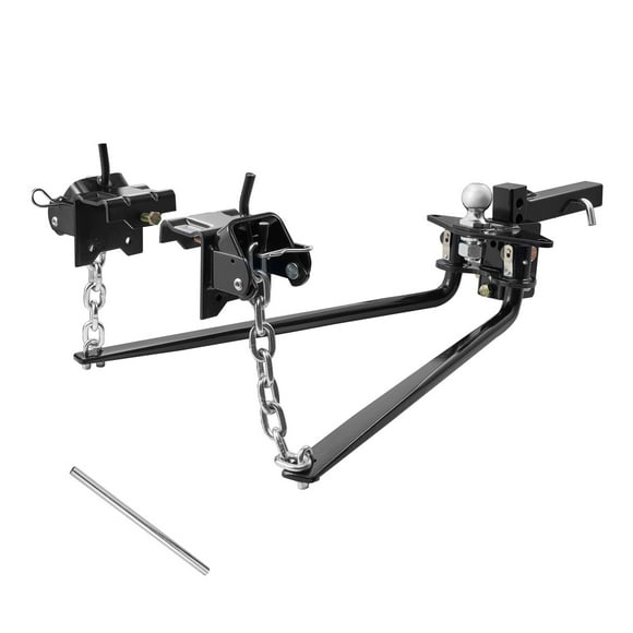 KFFKFF Weight Distribution Hitch, 10000 lbs Max Towing & 1000 lbs Max Tongue, Weight Distributing Hitches Kit Includes 2 in Shank, Black