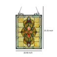 thumbnail image 5 of CHLOE Avalon Tiffany-glass Victorian Window Panel 18x25, 5 of 5