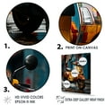 thumbnail image 3 of Designart "Street Art Scooter Scene I" Scooter Wall Art Living Room, 3 of 7