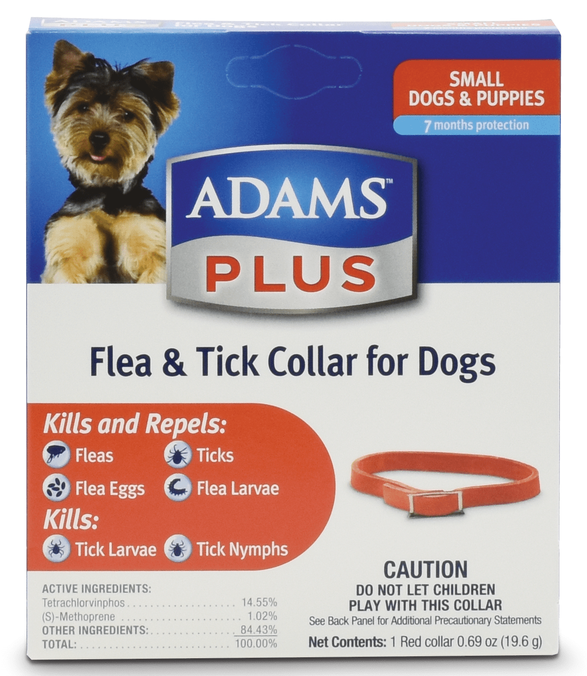 Adams Plus Flea and Tick Collar for Dogs Small