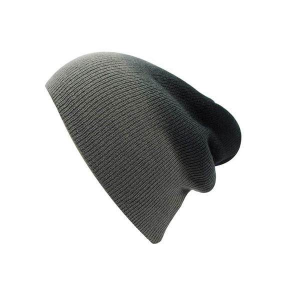Black & Grey Ombre Gradient Beanie Skull Cap Hat