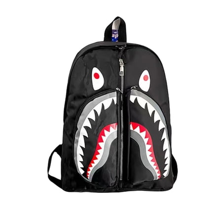 Shark Mouth-Inspired Backpack – 17 Inch Streetwear Style Daypack, Durable Oxford Fabric, Bold Graphic for Daily or Travel Use