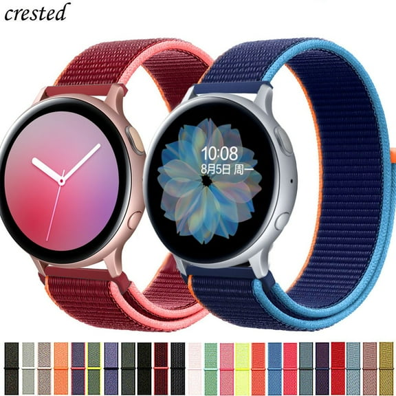 LEIXIUER 20mm 22mm Braided Loop Band for Samsung Galaxy Watch 6 5 4 Band 44mm 40mm/ 6 4 Classic 43mm 47mm 46mm 42mm/ Galaxy Watch 5 Pro 45mm/ Active 2 Nylon Strap for Samsung Watch 46mm/Watch 3 45mm