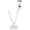 thumbnail image 1 of 18K White Gold 3-D, Moveable Eyelash Curler Pendant - 26 mm, 1 of 2