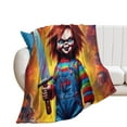 thumbnail image 3 of Child's Play Chucky Flannel Blankets Soft Plush Throw Blanket Fuzzy Cozy Luxury Air Conditioner Blanket for Bedroom Sofa 30"x40", 3 of 8
