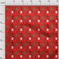 thumbnail image 2 of oneOone Cotton Poplin Twill Red Fabric Merry Christmas Dress Material Fabric Print Fabric By The Yard 56 Inch Wide - A0, 2 of 4
