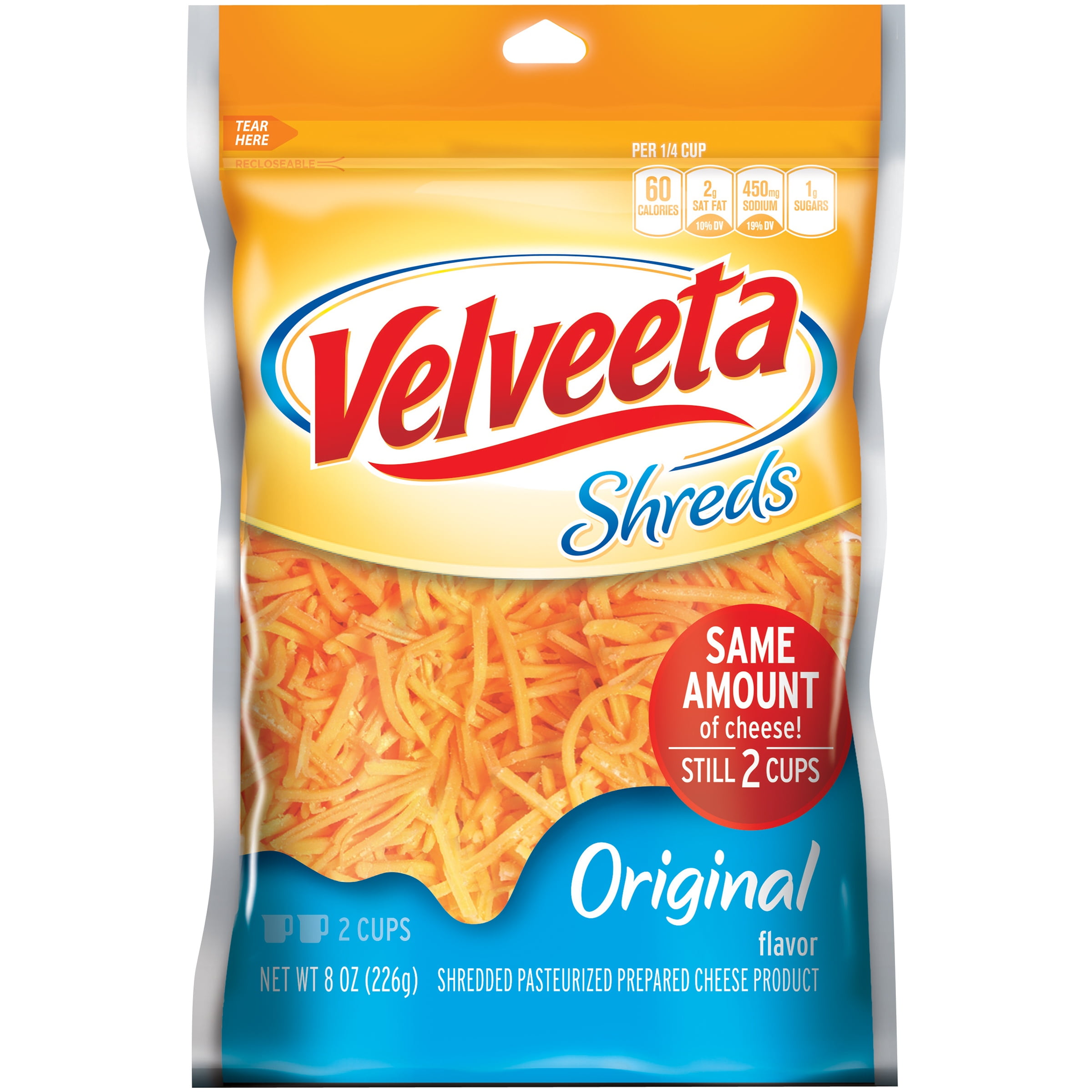 kraft velveeta original shredded cheese 8 oz walmart com velveeta cheese size