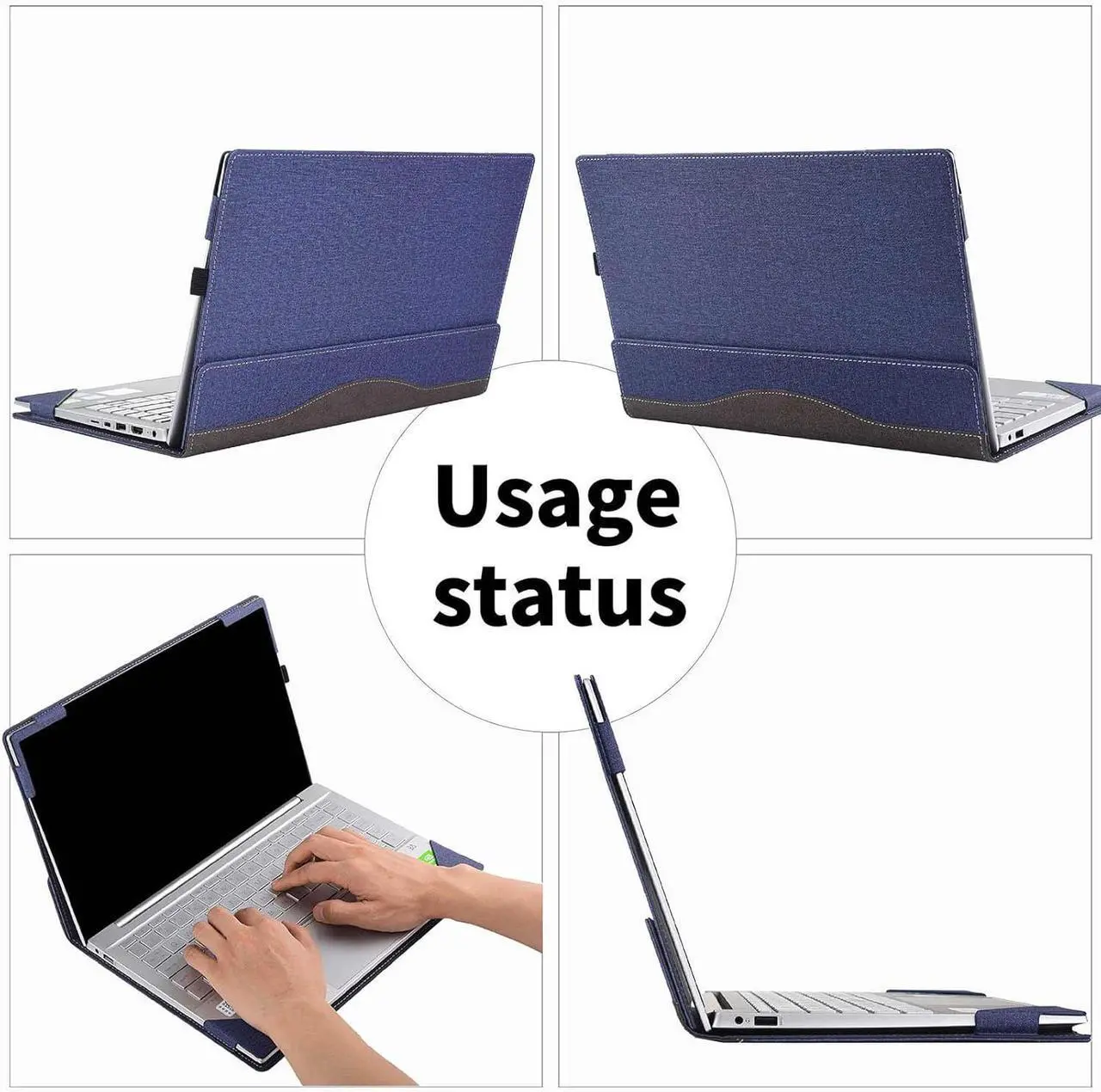 Laptop Cover Case for HP 240 14 inch G10 & for HP 245 14 inch G10 Notebook PC Sleeve,PU Leather Detachable Protective Case Bag Accessories