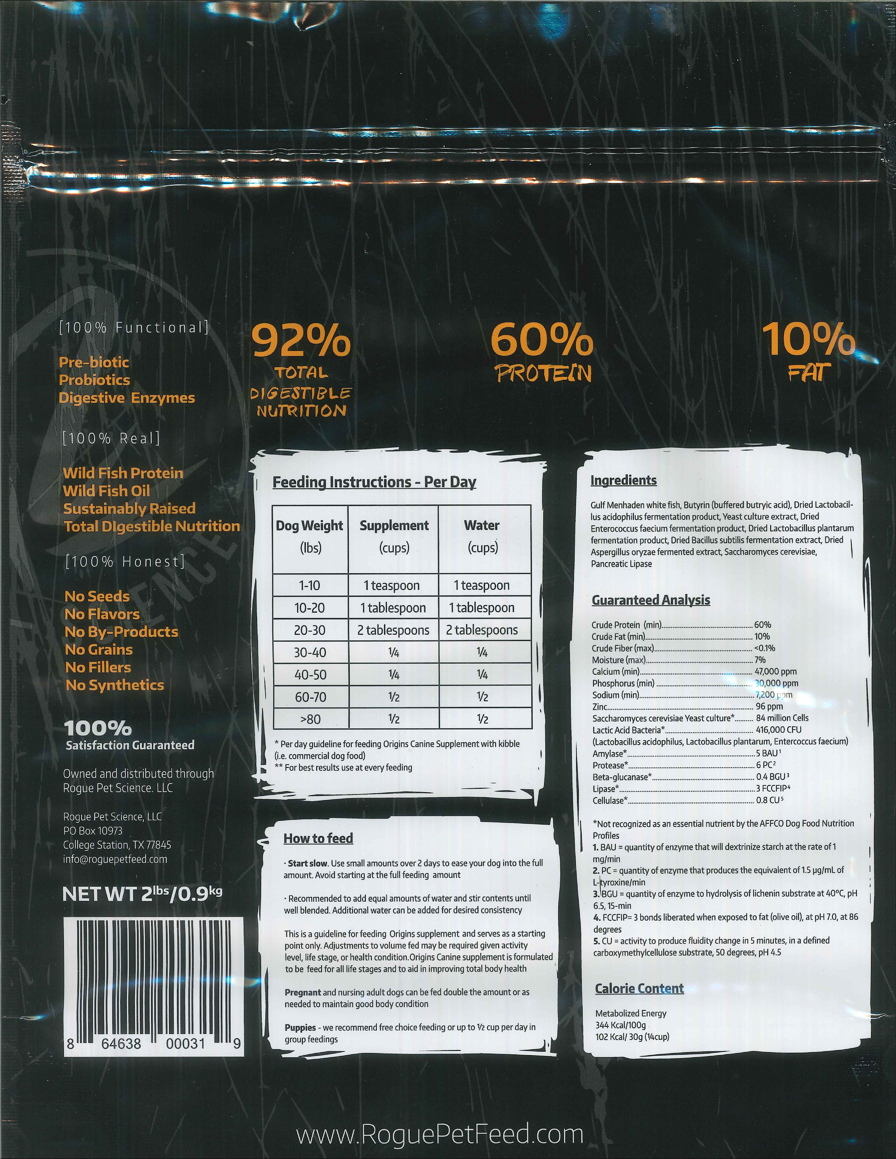 rogue origins dog supplement