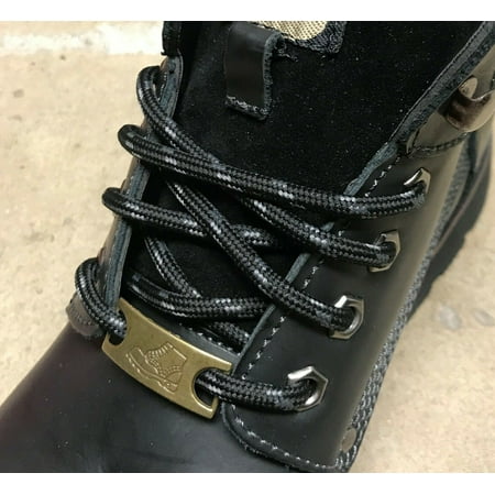 

B&Q 5MM Unisex Thick Heavy Duty Round Boot Laces Shoelaces replacements strings for Adult Hiking Walking Construction Safety Work Boots Shoes 60 inches