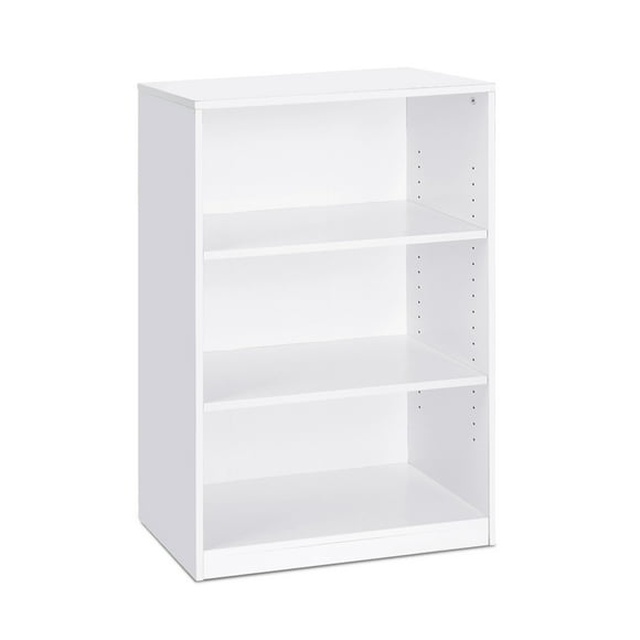 Furinno JAYA Simple Home 3-Shelf Bookcase, White