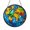 Acrylic 3.5 Inch, variant on Globe and Planet Stained Glass Style Suncatcher, Educational Space Inspired Window Hanging Decor, Decorative Glass Art Panel