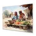 thumbnail image 2 of Designart "Market Scene with an African Woman I" Fashion Woman Metal Wall Decor, 2 of 5